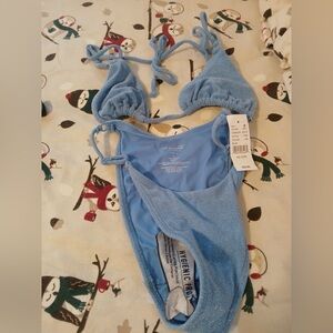 Shimmering Blue Bikini Set